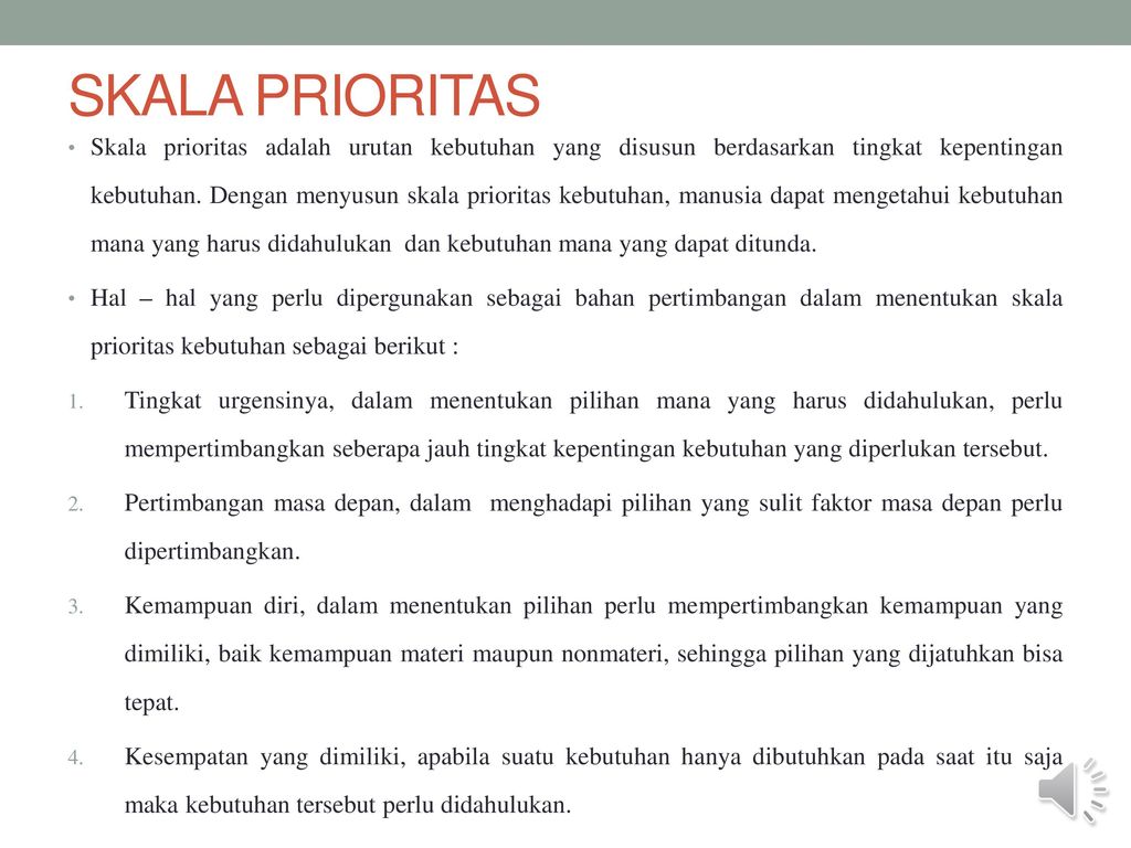 Detail Contoh Skala Prioritas Kebutuhan Nomer 50