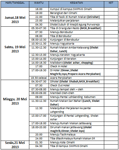 Detail Contoh Skedul Kegiatan Nomer 29