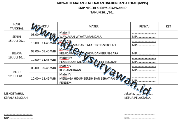 Detail Contoh Skedul Kegiatan Nomer 35