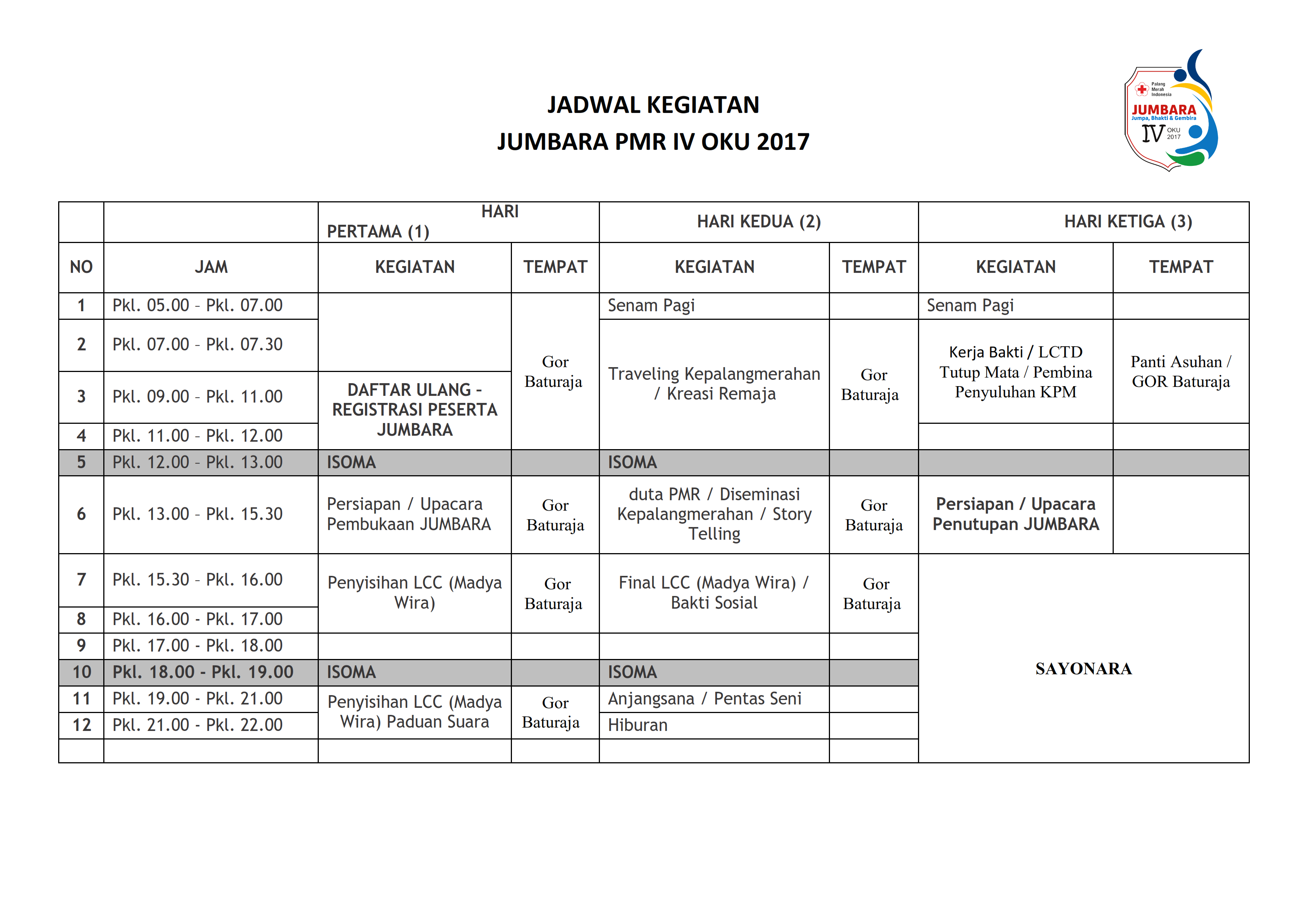 Detail Contoh Skedul Kegiatan Nomer 38