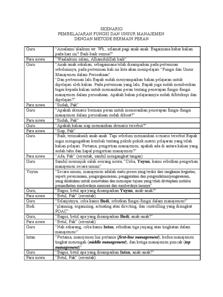Detail Contoh Skenario Pembelajaran Paud Nomer 4