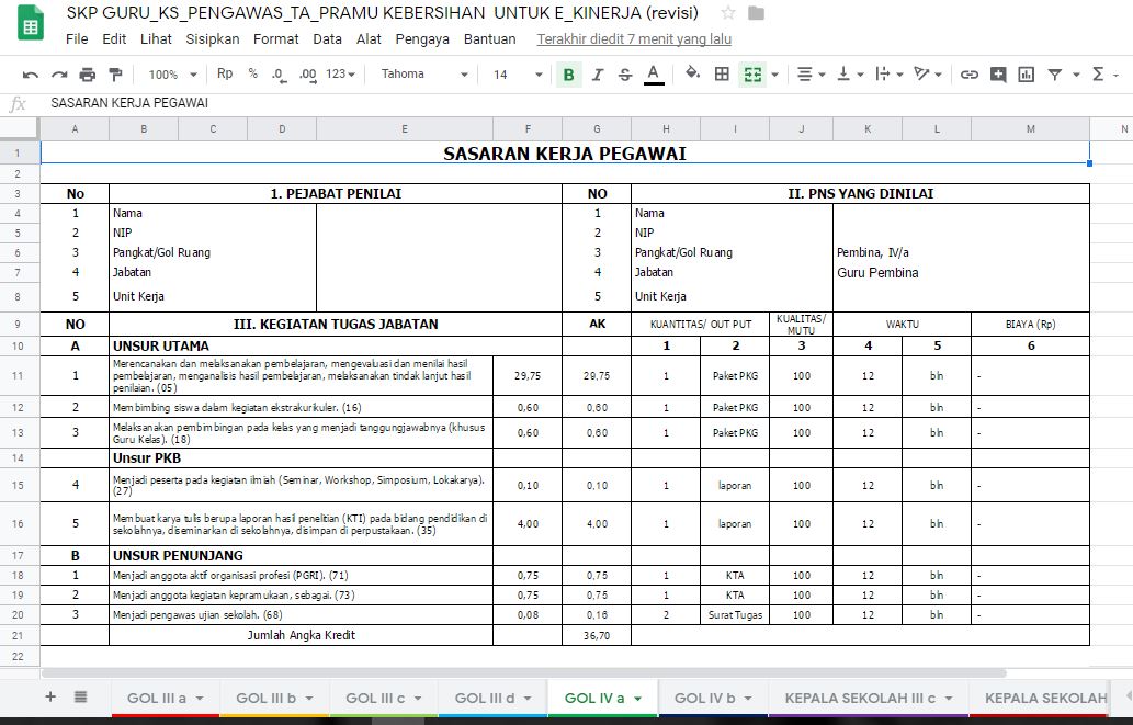 Detail Contoh Skp Guru 2019 Nomer 11