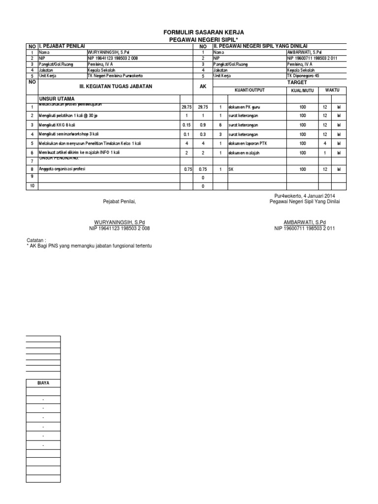 Detail Contoh Skp Guru 2019 Nomer 29