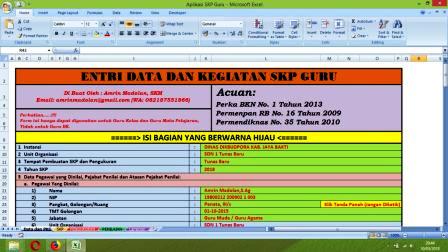 Detail Contoh Skp Guru 2019 Nomer 53