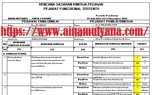 Detail Contoh Skp Kepala Sekolah Nomer 3