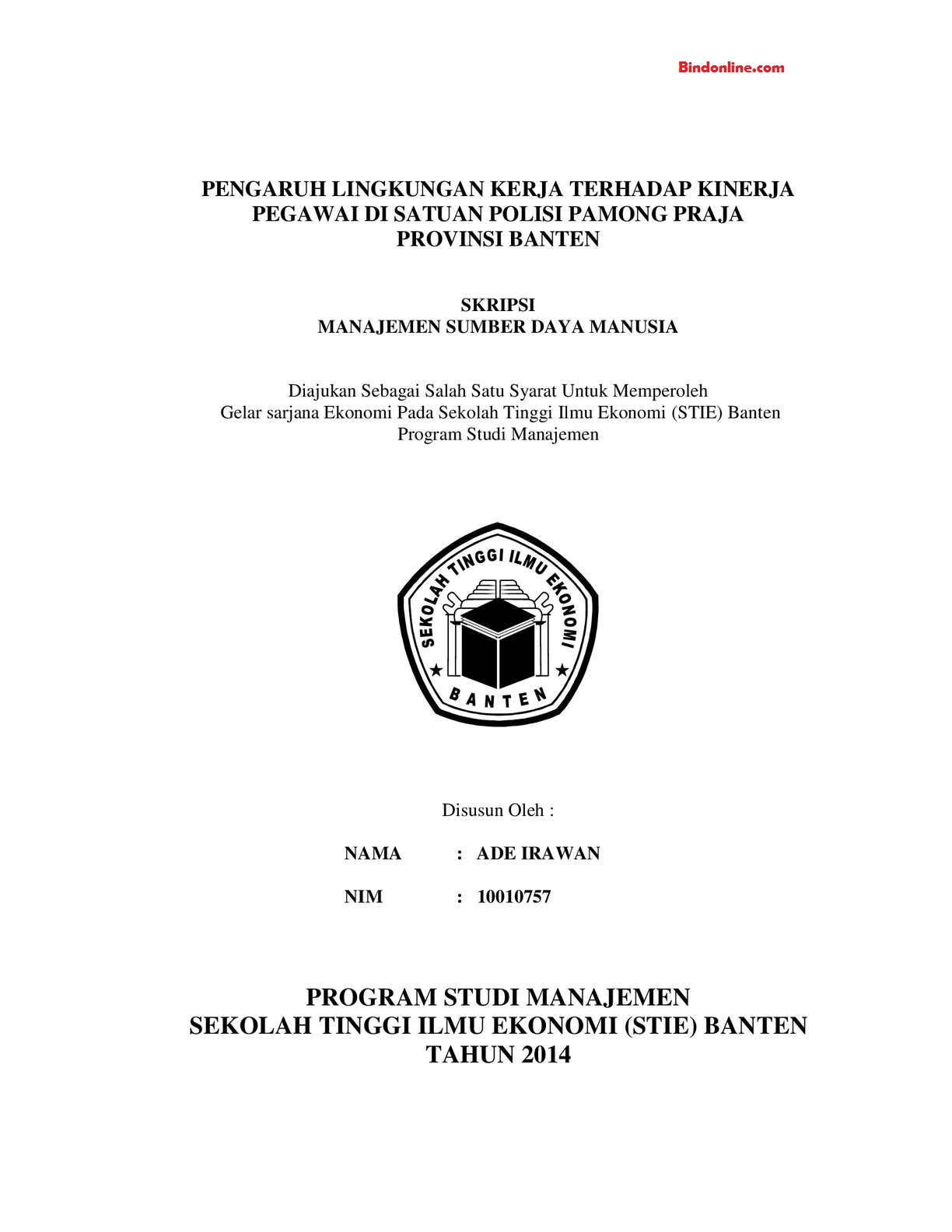 Detail Contoh Skripsi Manajemen Sdm Nomer 2