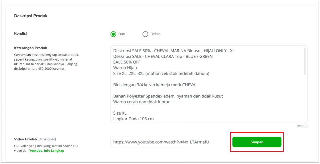 Detail Contoh Sku Produk Tokopedia Nomer 23