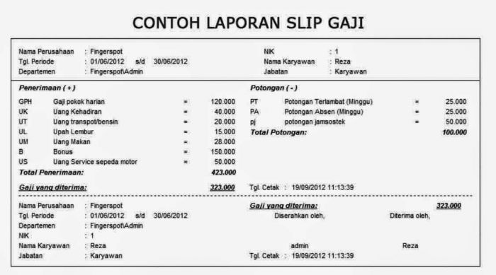 Detail Contoh Slip Gaji 2019 Nomer 24