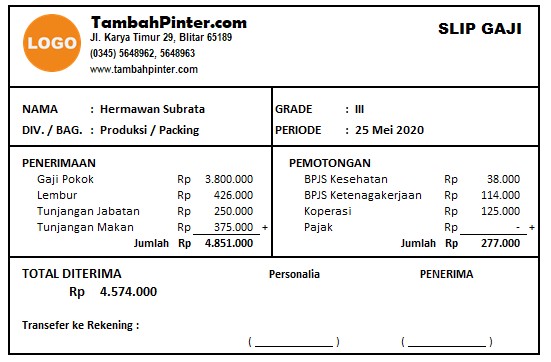 Detail Contoh Slip Gaji Honorer Pemerintahan Nomer 56