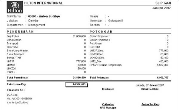 Detail Contoh Slip Gaji Karyawan 2019 Nomer 42