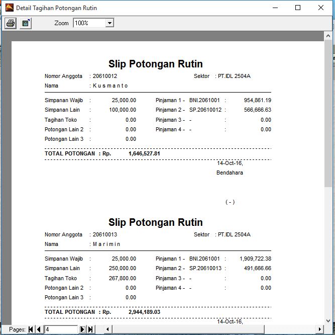 Detail Contoh Slip Gaji Karyawan Koperasi Simpan Pinjam Nomer 13