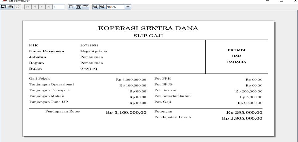 Detail Contoh Slip Gaji Karyawan Koperasi Simpan Pinjam Nomer 17