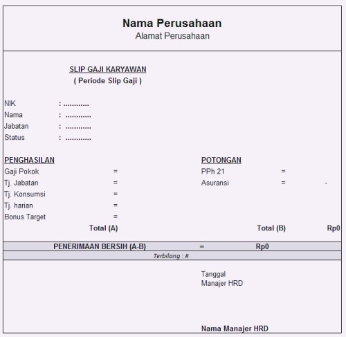 Detail Contoh Slip Gaji Pegawai Pln Nomer 13