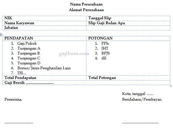 Detail Contoh Slip Gaji Swasta Nomer 32