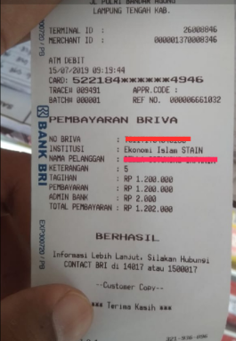 Detail Contoh Slip Pembayaran Kuliah Nomer 22