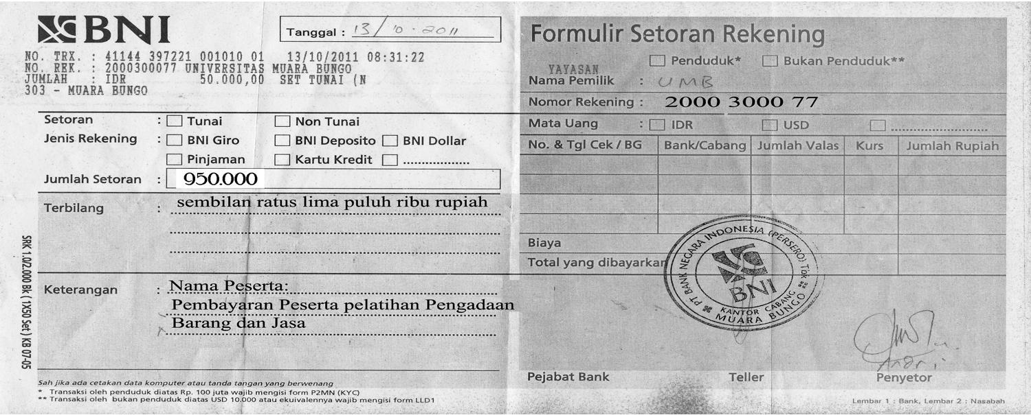 Detail Contoh Slip Pembayaran Kuliah Nomer 42