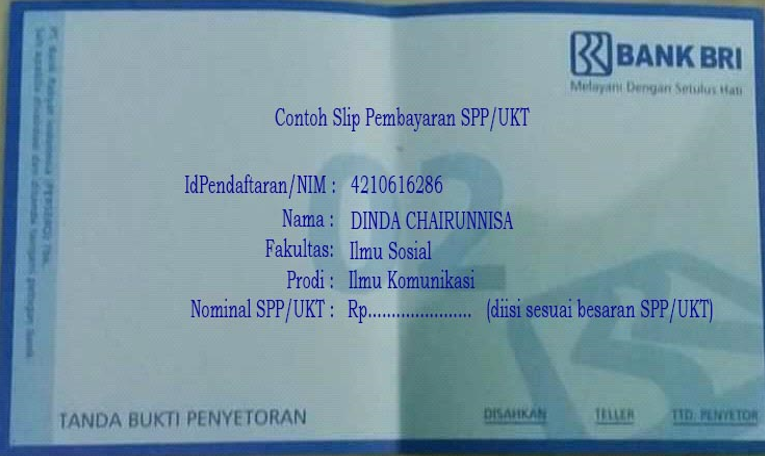 Detail Contoh Slip Pembayaran Kuliah Nomer 7