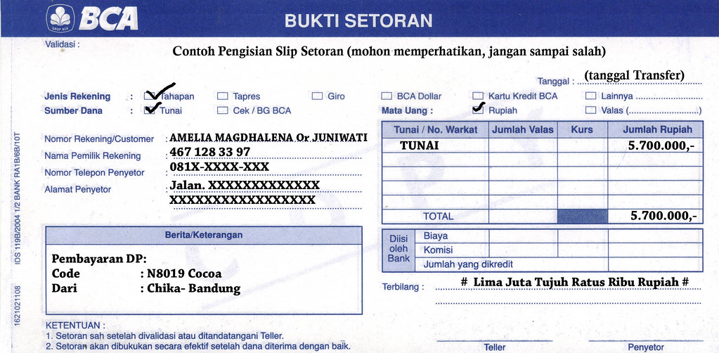 Contoh Slip Setoran - KibrisPDR