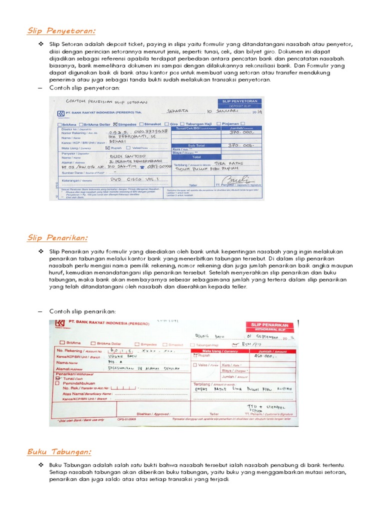 Detail Contoh Slip Setoran Nomer 31