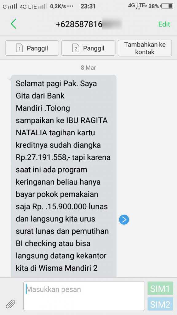 Detail Contoh Sms Ancaman Nomer 21