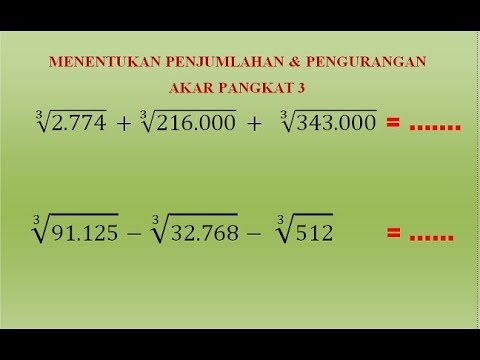 Detail Contoh Soal Akar Pangkat 3 Nomer 41