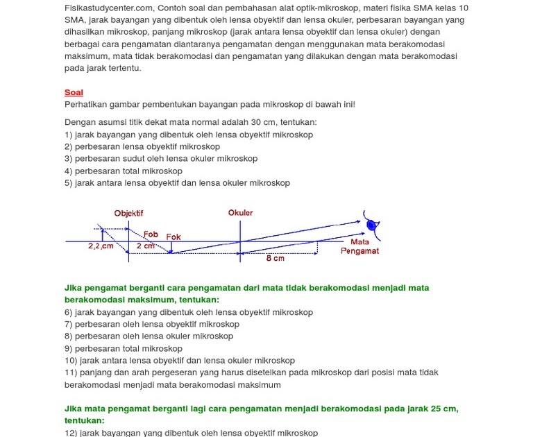 Detail Contoh Soal Alat Optik Mata Nomer 48