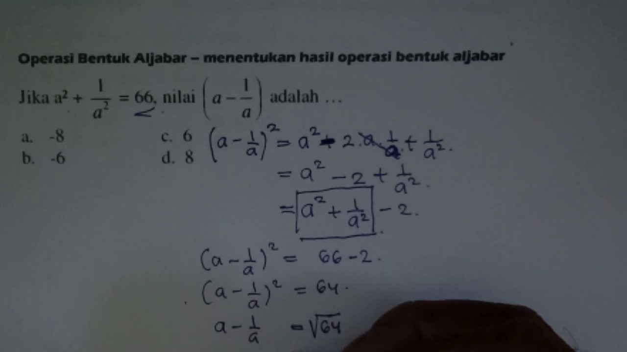 Detail Contoh Soal Aljabar Nomer 15