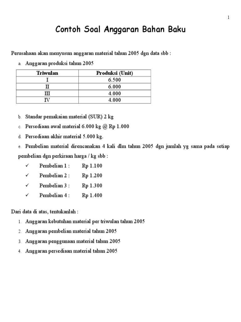 Detail Contoh Soal Anggaran Penjualan Dan Penyelesaiannya Nomer 11