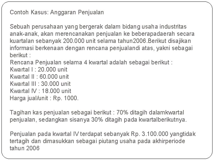 Detail Contoh Soal Anggaran Penjualan Dan Penyelesaiannya Nomer 34