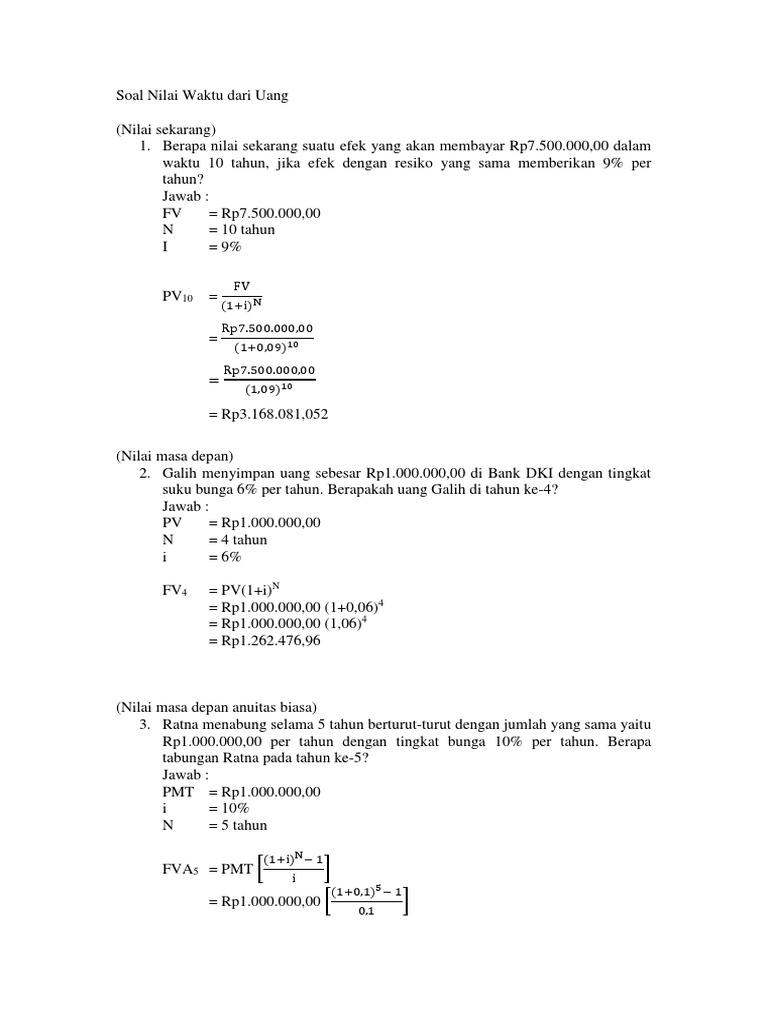 Detail Contoh Soal Anuitas Nomer 23