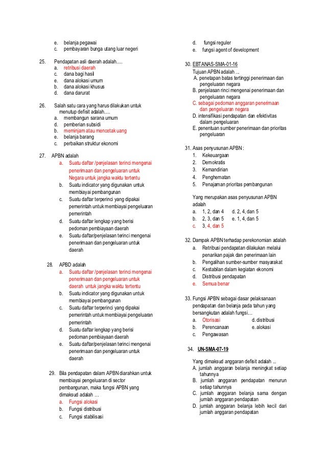 Detail Contoh Soal Apbn Nomer 15