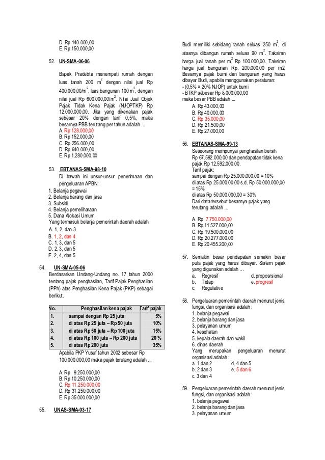 Detail Contoh Soal Apbn Nomer 54