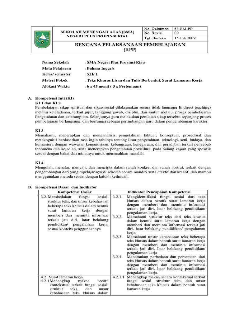 Detail Contoh Soal Application Letter Kelas 12 Nomer 42