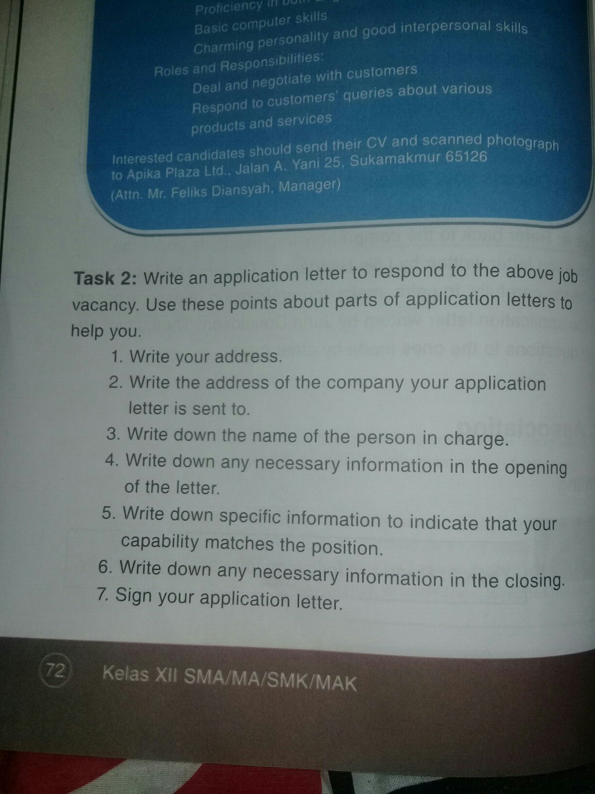 Detail Contoh Soal Application Letter Kelas 12 Nomer 52