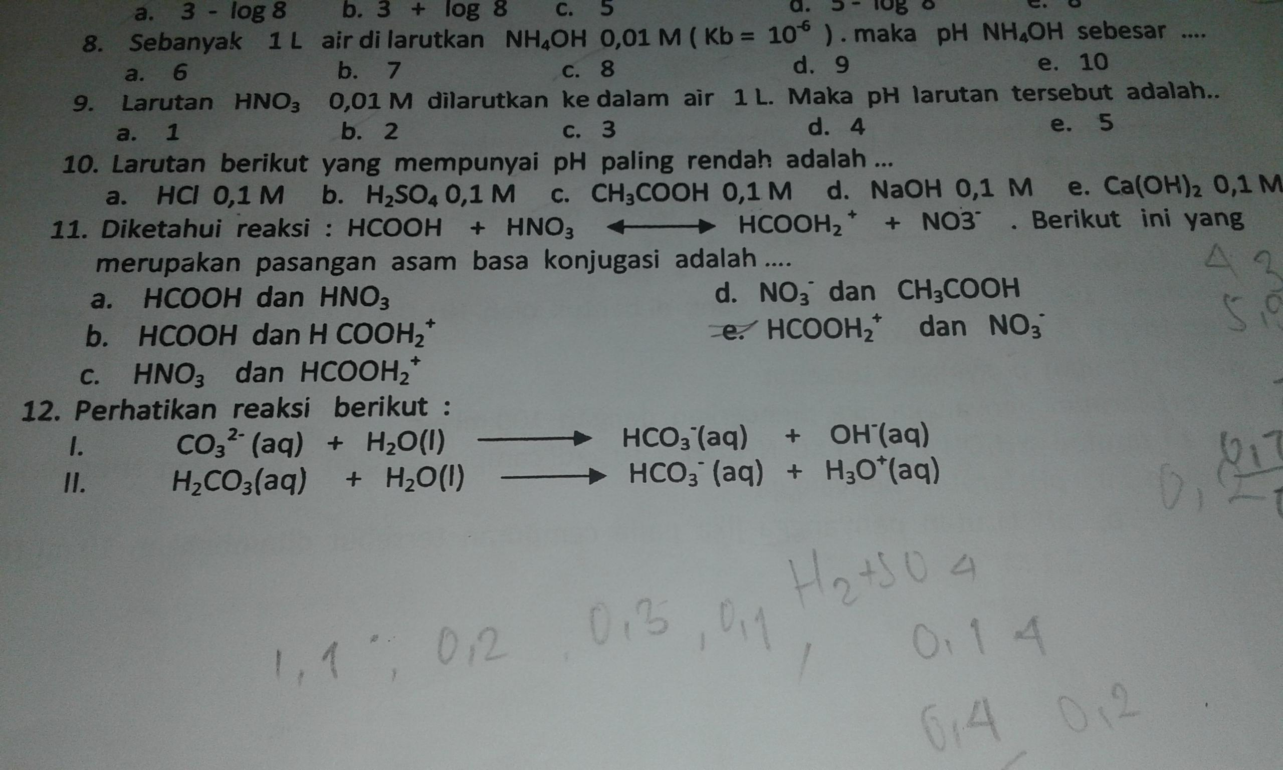 Detail Contoh Soal Asam Basa Nomer 27