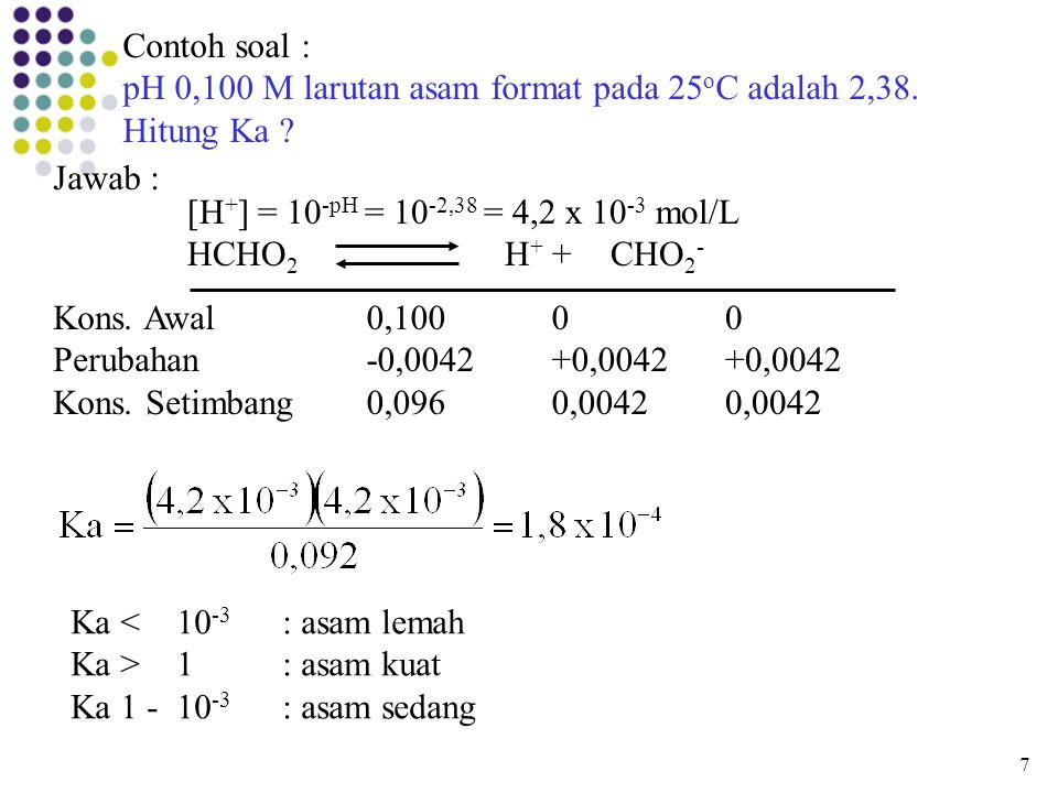 Detail Contoh Soal Asam Lemah Nomer 9