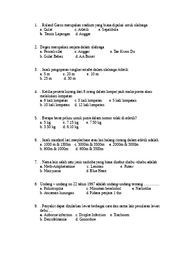 Detail Contoh Soal Atletik Nomer 53