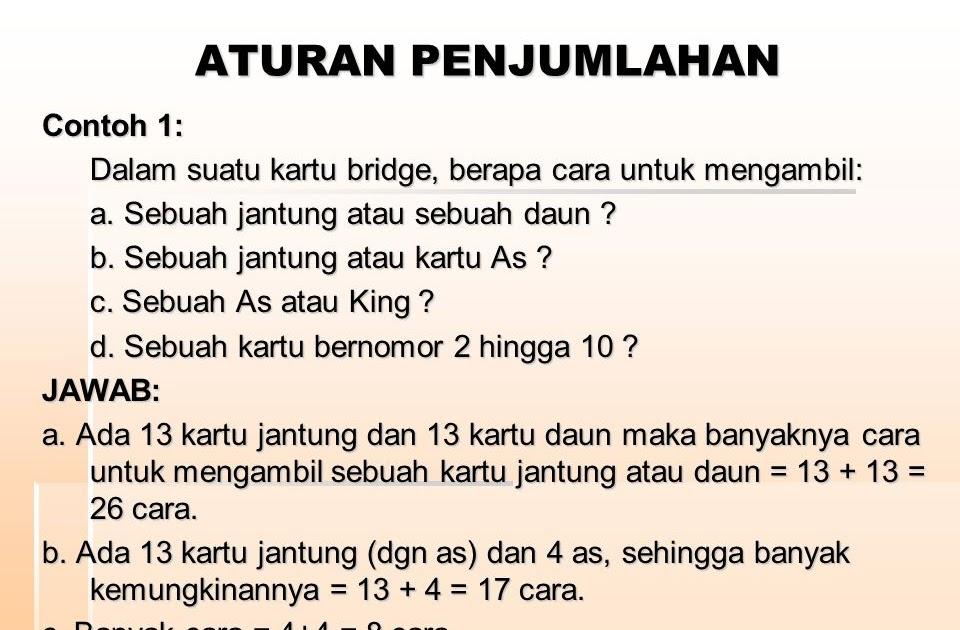 Detail Contoh Soal Aturan Penjumlahan Nomer 4