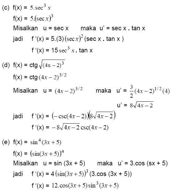 Detail Contoh Soal Aturan Rantai Nomer 18