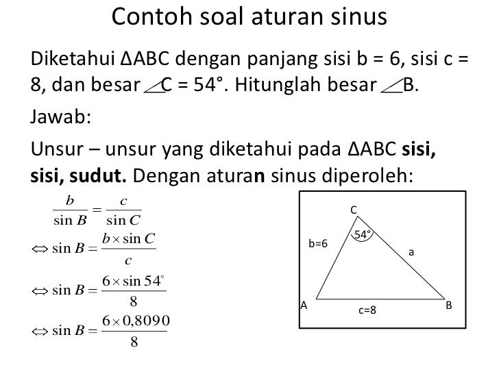 Detail Contoh Soal Aturan Sinus Dan Cosinus Nomer 5