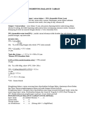 Detail Contoh Soal Balance Cairan Nomer 18