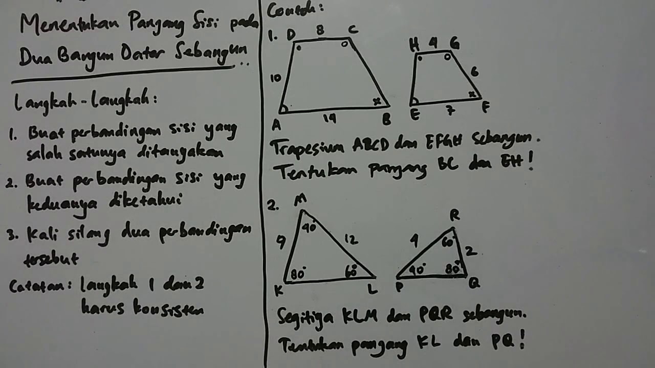 Detail Contoh Soal Bangun Datar Yang Sebangun Nomer 28