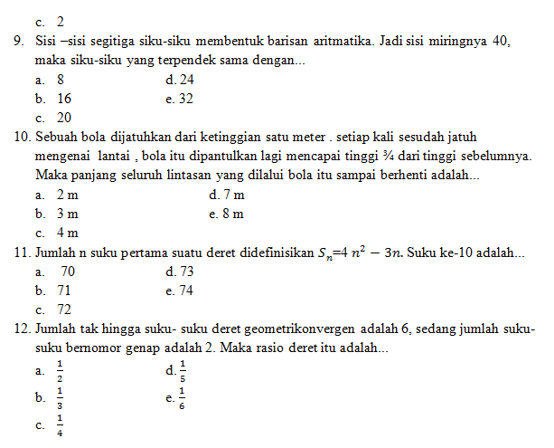 Detail Contoh Soal Barisan Dan Deret Kelas 11 Nomer 14