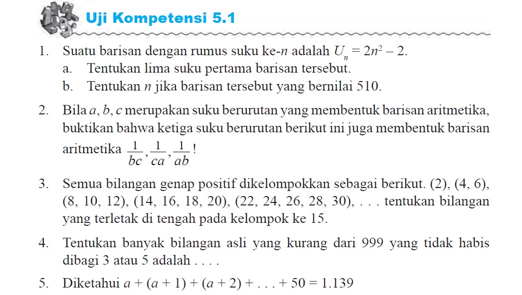 Detail Contoh Soal Barisan Dan Deret Kelas 11 Nomer 39
