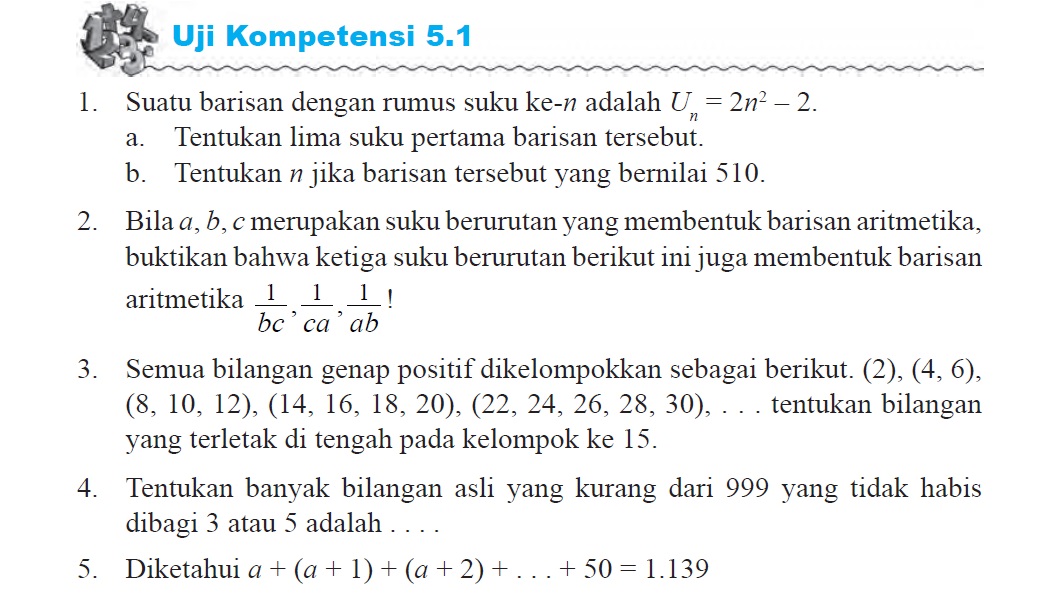 Detail Contoh Soal Barisan Dan Deret Kelas 11 Nomer 39