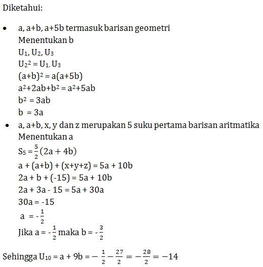 Detail Contoh Soal Barisan Dan Deret Kelas 11 Nomer 42