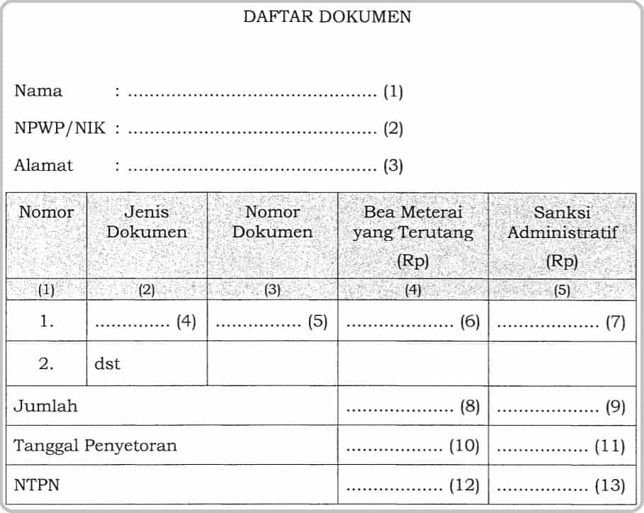 Detail Contoh Soal Bea Materai Nomer 57