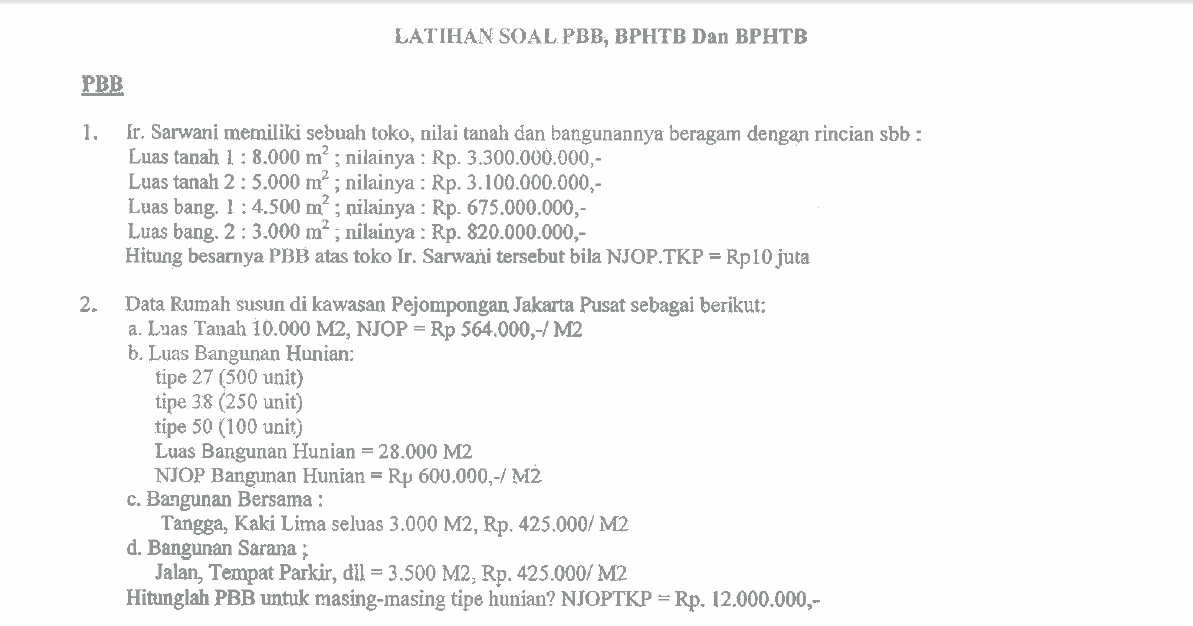 Detail Contoh Soal Bea Materai Nomer 10