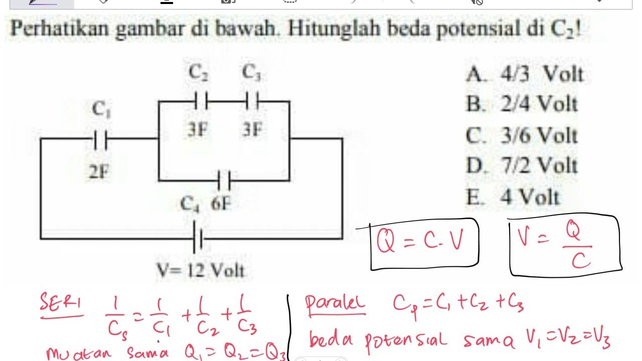 Detail Contoh Soal Beda Potensial Nomer 16