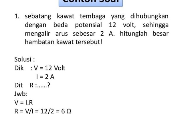 Detail Contoh Soal Beda Potensial Nomer 7